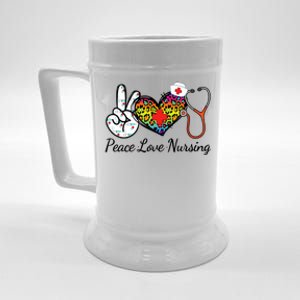 Nurse Peace Love Nursing Medical Gift Beer Stein