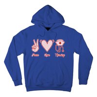 Nurse Peace Love Nursing Medicine Gift Hoodie