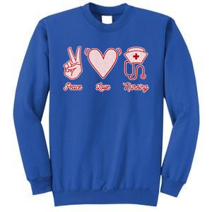 Nurse Peace Love Nursing Medicine Gift Sweatshirt