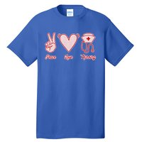 Nurse Peace Love Nursing Medicine Gift Tall T-Shirt