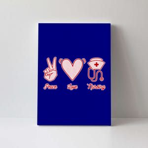 Nurse Peace Love Nursing Medicine Gift Canvas