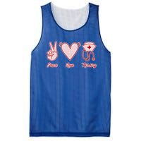 Nurse Peace Love Nursing Medicine Gift Mesh Reversible Basketball Jersey Tank