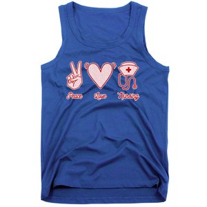 Nurse Peace Love Nursing Medicine Gift Tank Top