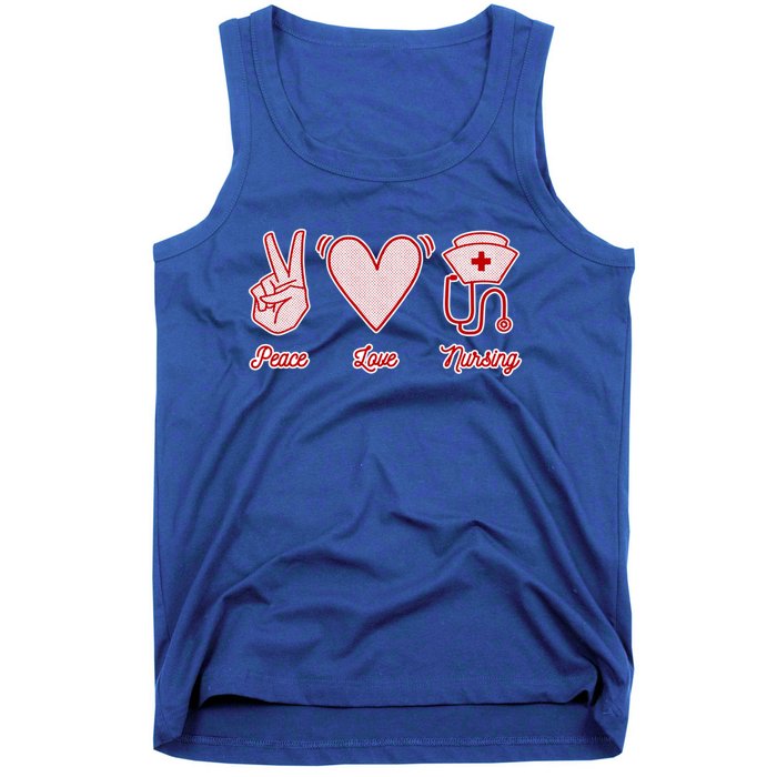 Nurse Peace Love Nursing Medicine Gift Tank Top