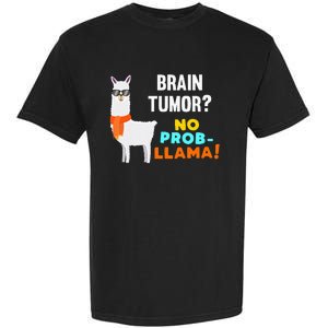 No Prob Llama Brain Tumor Survivor Recovery Get Well Gifts Garment-Dyed Heavyweight T-Shirt