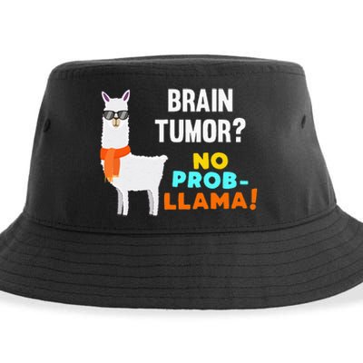 No Prob Llama Brain Tumor Survivor Recovery Get Well Gifts Sustainable Bucket Hat