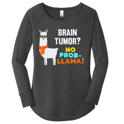 No Prob Llama Brain Tumor Survivor Recovery Get Well Gifts Women's Perfect Tri Tunic Long Sleeve Shirt