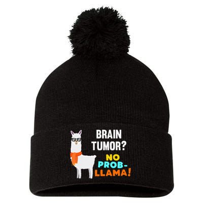 No Prob Llama Brain Tumor Survivor Recovery Get Well Gifts Pom Pom 12in Knit Beanie