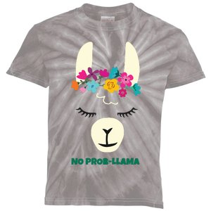 No Prob Llama Christmas Women Girl Birthday Kids Tie-Dye T-Shirt