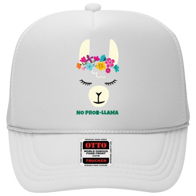 No Prob Llama Christmas Women Girl Birthday Trucker Hat