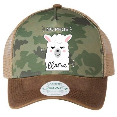 No Prob Llama Cute Funny No Drama Alpaca Lammacorn Legacy Tie Dye Trucker Hat