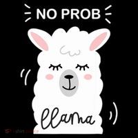 No Prob Llama Cute Funny No Drama Alpaca Lammacorn Sustainable Bucket Hat