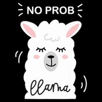 No Prob Llama Cute Funny No Drama Alpaca Lammacorn Drawstring Bag