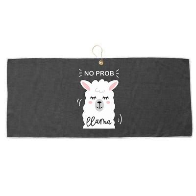 No Prob Llama Cute Funny No Drama Alpaca Lammacorn Large Microfiber Waffle Golf Towel
