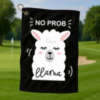 No Prob Llama Cute Funny No Drama Alpaca Lammacorn Golf Towel