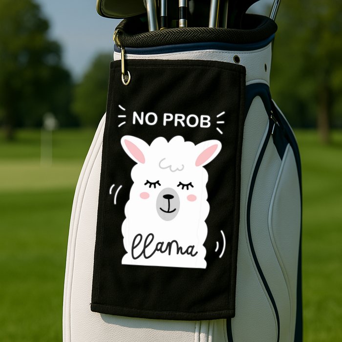 No Prob Llama Cute Funny No Drama Alpaca Lammacorn Golf Towel