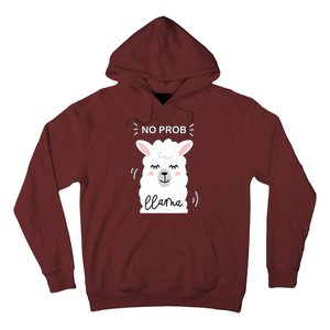 No Prob Llama Cute Funny No Drama Alpaca Lammacorn Hoodie