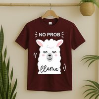 No Prob Llama Cute Funny No Drama Alpaca Lammacorn T-Shirt