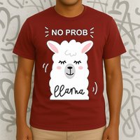 No Prob Llama Cute Funny No Drama Alpaca Lammacorn T-Shirt