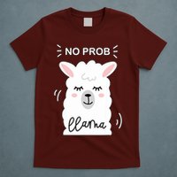 No Prob Llama Cute Funny No Drama Alpaca Lammacorn T-Shirt
