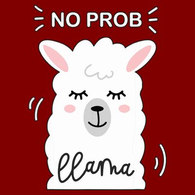 No Prob Llama Cute Funny No Drama Alpaca Lammacorn T-Shirt