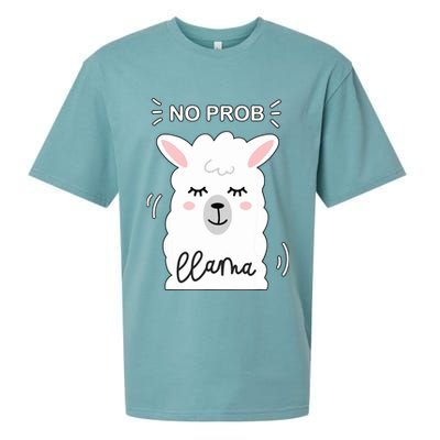 No Prob Llama Cute Funny No Drama Alpaca Lammacorn Sueded Cloud Jersey T-Shirt