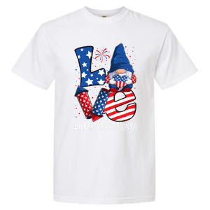 Nurse Practitioner Love 4th Of July Gnome Usa Patriotic Gift Garment-Dyed Heavyweight T-Shirt