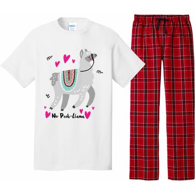 No Prob Llama Funny Llama Alpaca Lover Gift Pajama Set