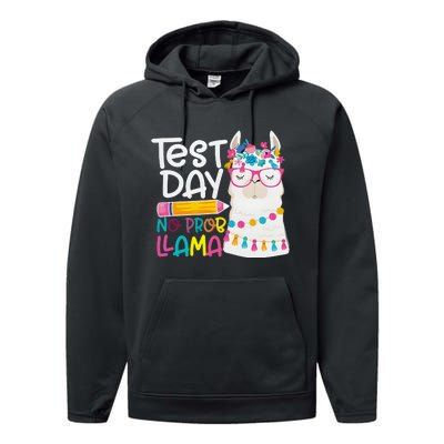 No Problem Llama Testing State Testing Performance Fleece Hoodie