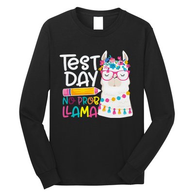 No Problem Llama Testing State Testing Long Sleeve Shirt