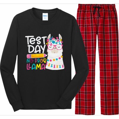 No Problem Llama Testing State Testing Long Sleeve Pajama Set