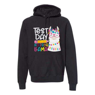 No Problem Llama Testing State Testing Premium Hoodie