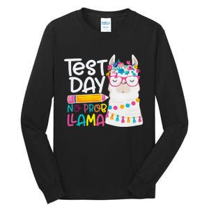 No Problem Llama Testing State Testing Tall Long Sleeve T-Shirt