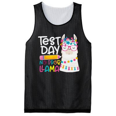 No Problem Llama Testing State Testing Mesh Reversible Basketball Jersey Tank