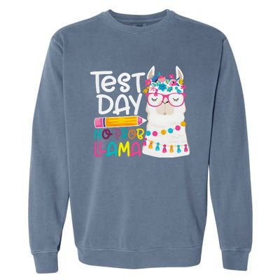 No Problem Llama Testing State Testing Garment-Dyed Sweatshirt