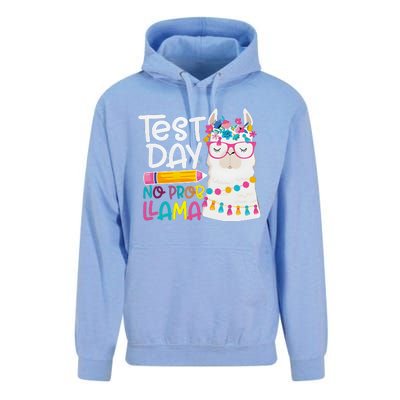 No Problem Llama Testing State Testing Unisex Surf Hoodie