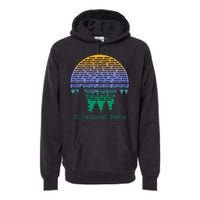 National Parks List Word Cloud Sunset Trees Premium Hoodie