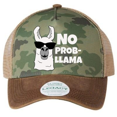 No Probllama Llama Problem Funny Legacy Tie Dye Trucker Hat