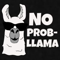 No Probllama Llama Problem Funny Ladies PosiCharge Tri-Blend Wicking Tank