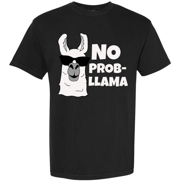 No Probllama Llama Problem Funny Garment-Dyed Heavyweight T-Shirt