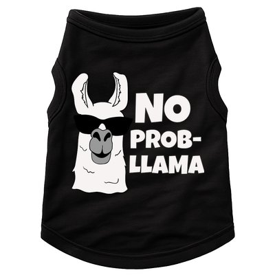 No Probllama Llama Problem Funny Doggie Tank