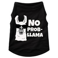 No Probllama Llama Problem Funny Doggie Tank