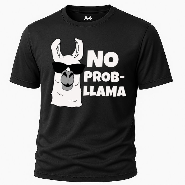 No Probllama Llama Problem Funny Performance Shirt