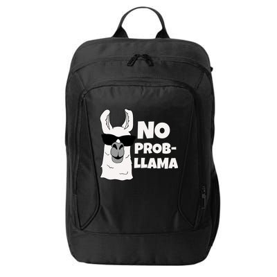 No Probllama Llama Problem Funny City Backpack