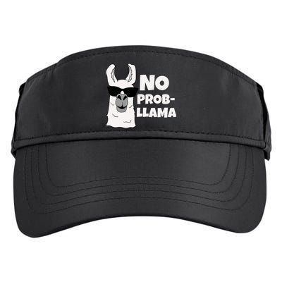 No Probllama Llama Problem Funny Adult Drive Performance Visor