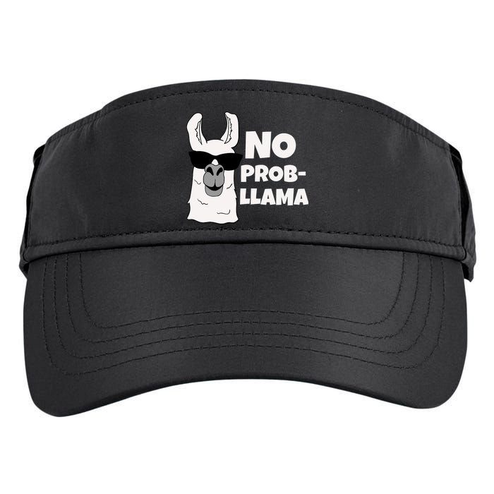 No Probllama Llama Problem Funny Adult Drive Performance Visor