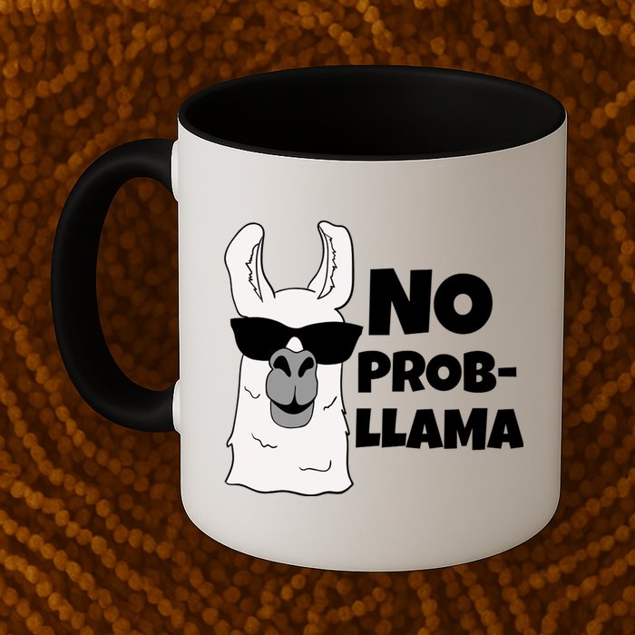 No Probllama Llama Problem Funny Mug