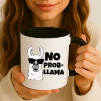 No Probllama Llama Problem Funny Mug