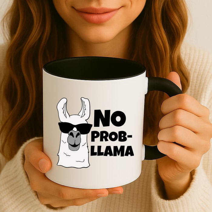 No Probllama Llama Problem Funny Mug