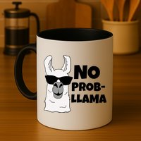 No Probllama Llama Problem Funny Mug